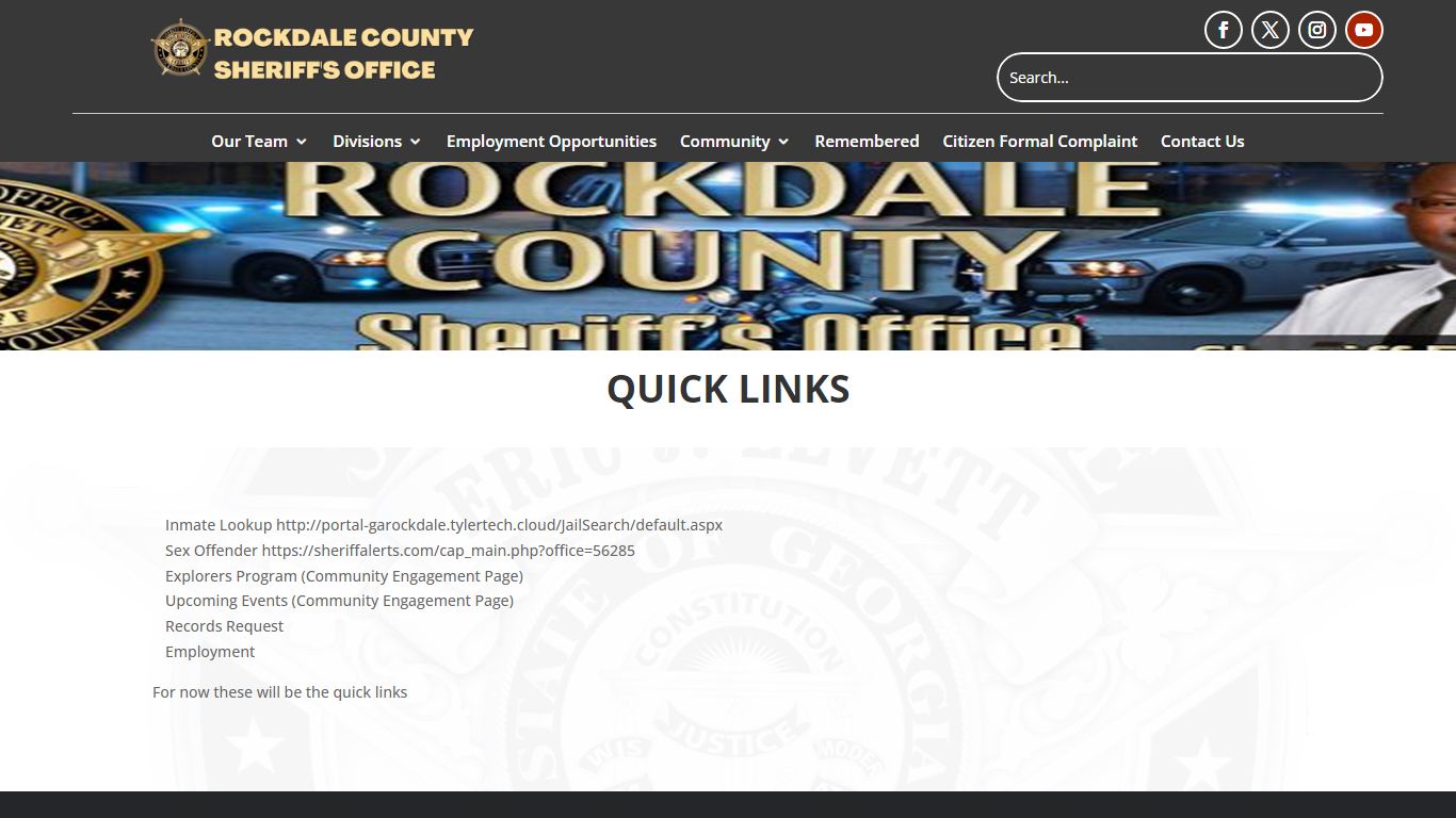 Quick Links - Rockdale County Sheriff's Office